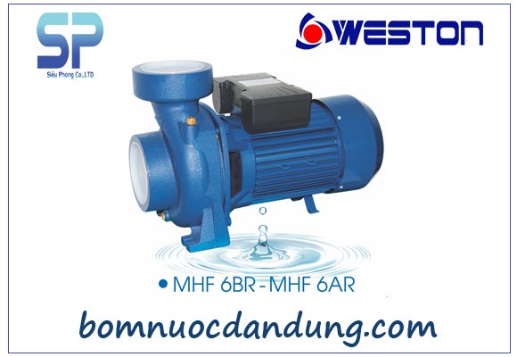 Máy bơm nước ly tâm lưu lượng lớn Weston MHF/6AR Máy bơm nước ly tâm lưu lượng lớn Weston MHF/6AR